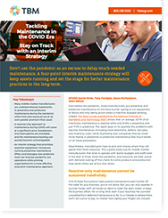 4-Step Interim Strategy to Tackle Manufacturing Maintenance in COVID Era